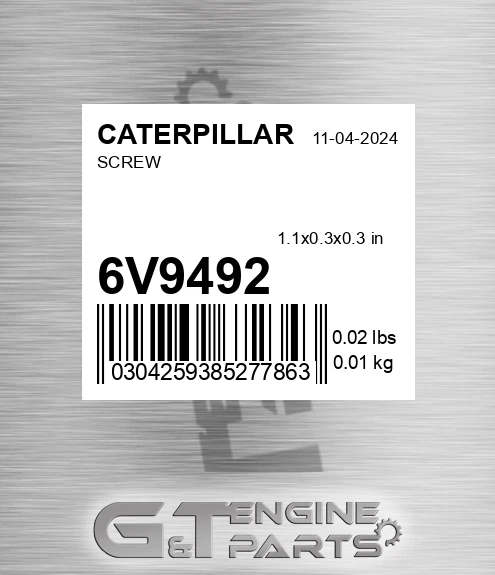 6V9492 Screw