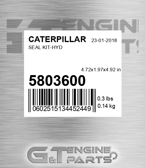 5803600 Seal Kit-hyd