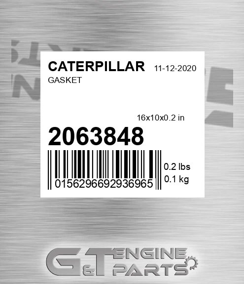 206-3848 Gasket