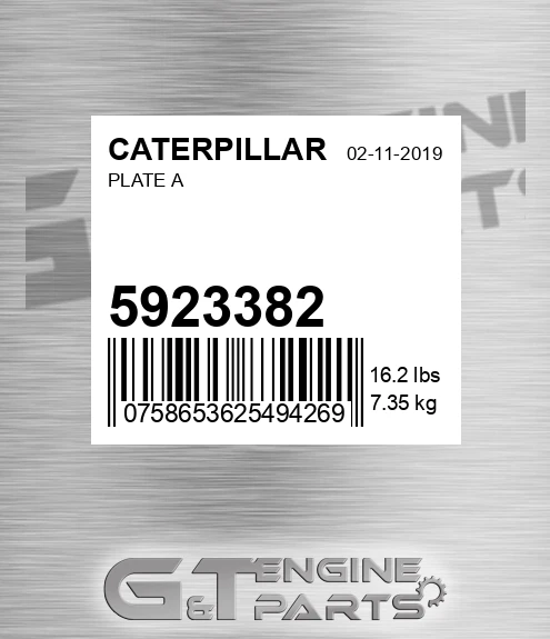 5923382 Plate A