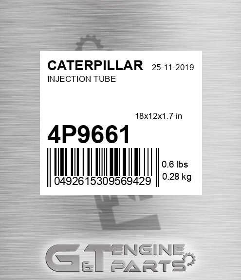 4P-9661 Injection Tube for CATERPILLAR