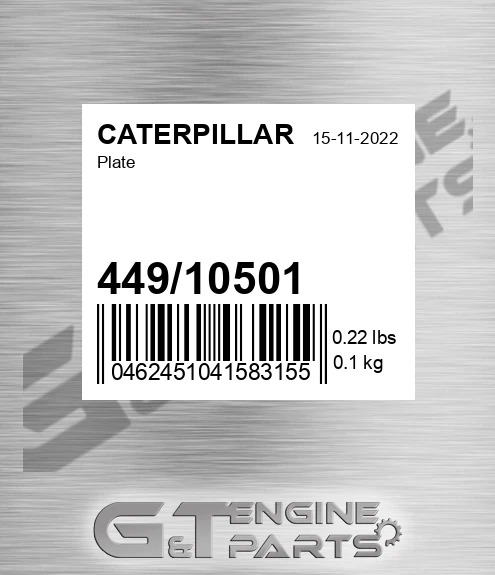 449/10501 Plate