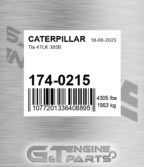 1740215 Tla 47lk 385b for CATERPILLAR