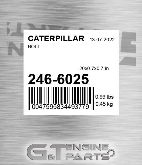 246-6025 Bolt for CATERPILLAR