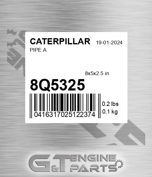 8Q5325 Pipe A