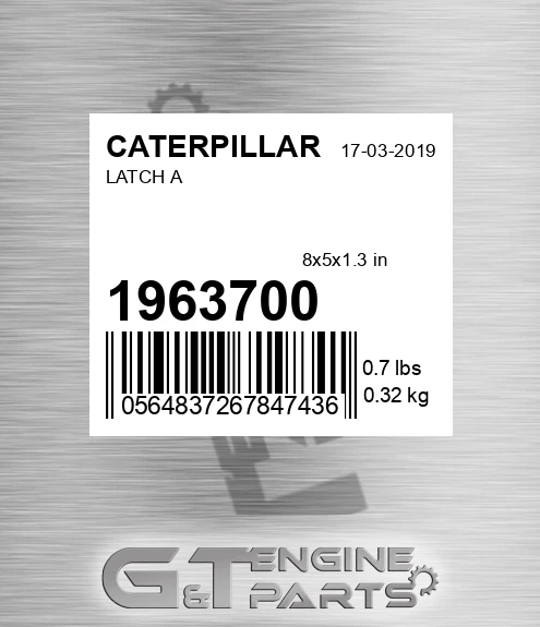 1963700 CATERPILLAR Latch A