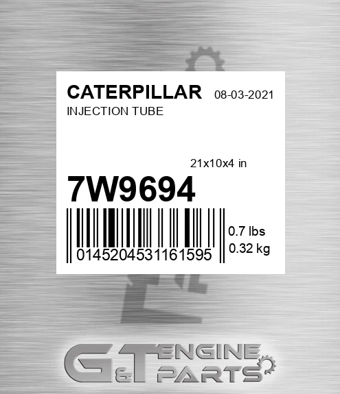 7W-9694 Injection Tube for CATERPILLAR