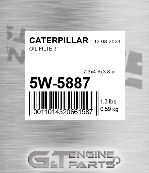 5W-5887 Oil Filter for CATERPILLAR