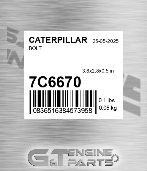 7C-6670 Bolt for CATERPILLAR