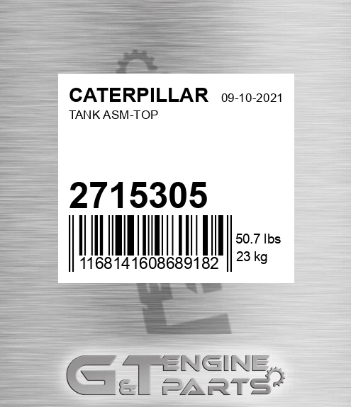 2715305 Tank Asm-top for CATERPILLAR