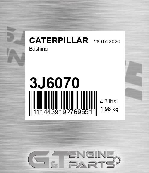 3J6070 Bushing for CATERPILLAR