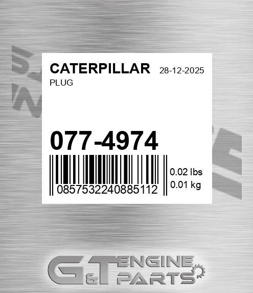 077-4974 Plug for CATERPILLAR