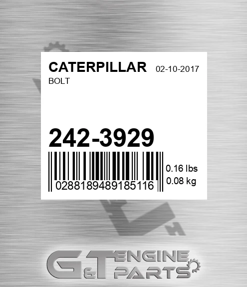 242-3929 Bolt