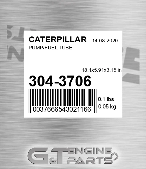 304-3706 Pump/fuel Tube for CATERPILLAR