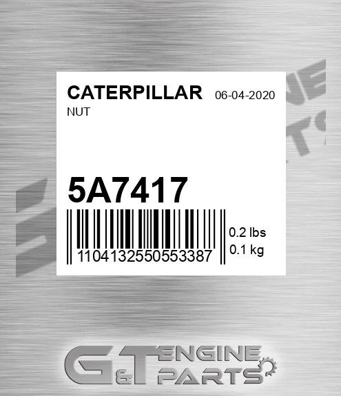 5A-7417 Nut for CATERPILLAR