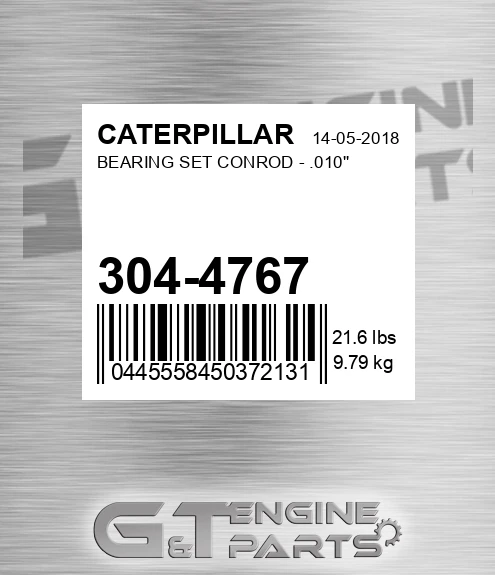 304-4767 Bearing Set Conrod - .010'' for CATERPILLAR