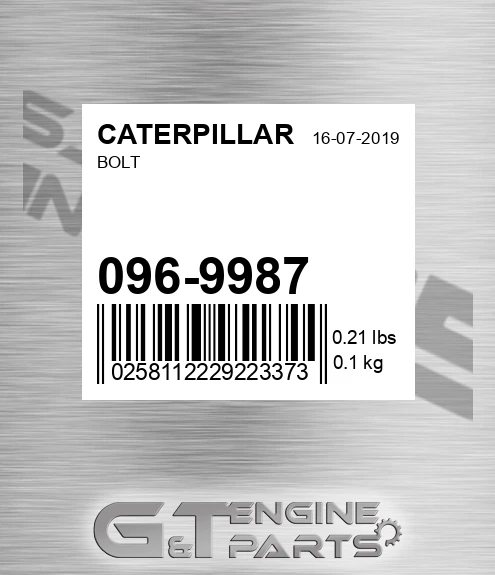 096-9987 Bolt for CATERPILLAR