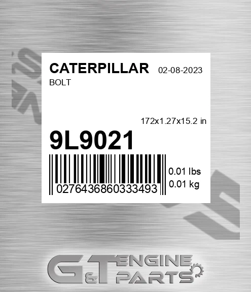 9L-9021 Bolt for CATERPILLAR