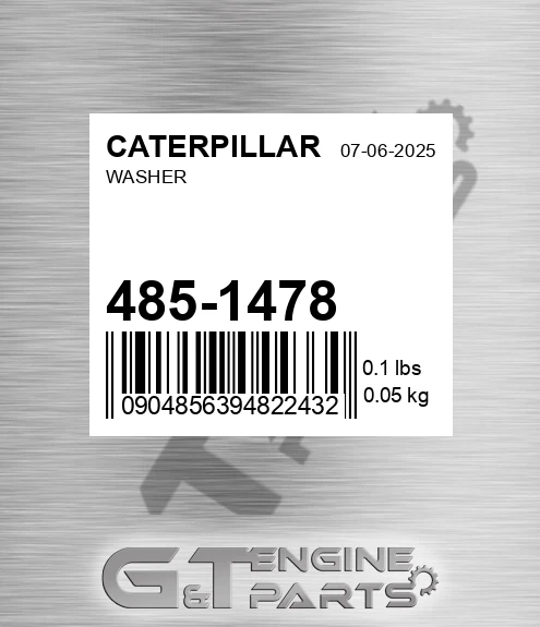 485-1478 Washer for CATERPILLAR
