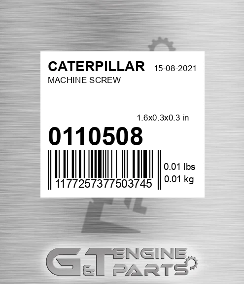 011-0508 Machine Screw for CATERPILLAR