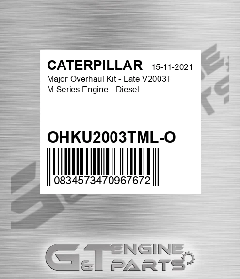 OHKU2003TML-O Major Overhaul Kit - Late V2003t M Series Engine - Diesel for CATERPILLAR