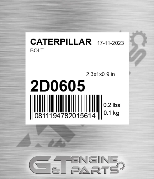 2D0605 Bolt