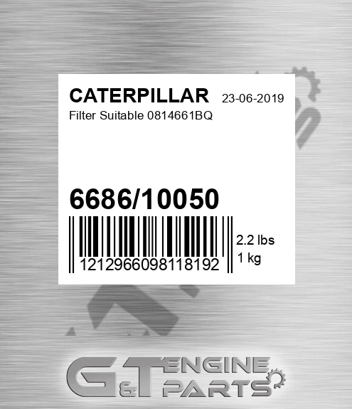 6686/10050 Filter Suitable 0814661bq