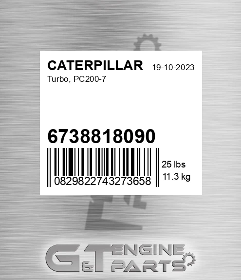 6738818090 Turbo, Pc200-7 for CATERPILLAR