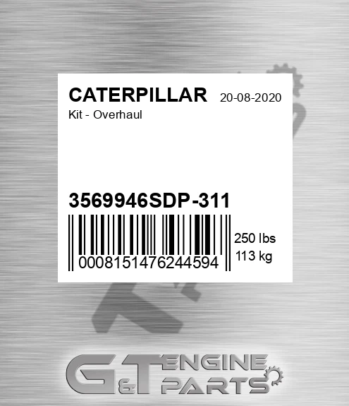 3569946SDP-311 Kit - Overhaul for CATERPILLAR