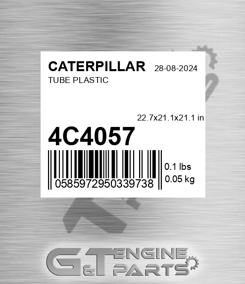 4C4057 Tube Plastic
