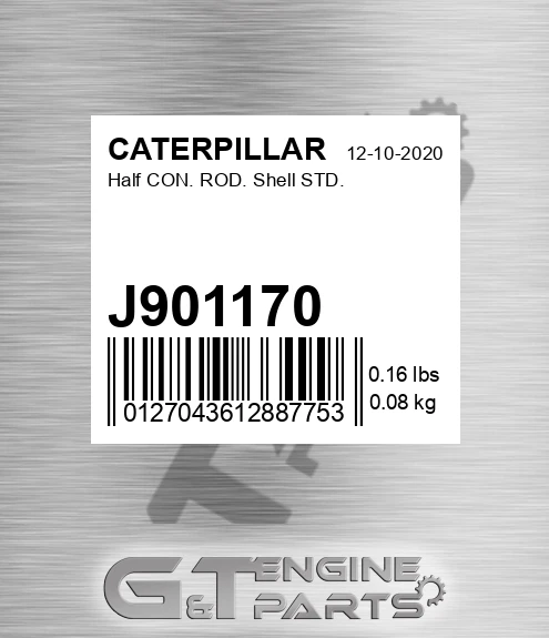 J901170 Half Con. Rod. Shell Std.
