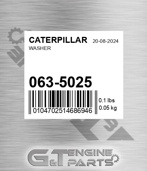 063-5025 Washer for CATERPILLAR