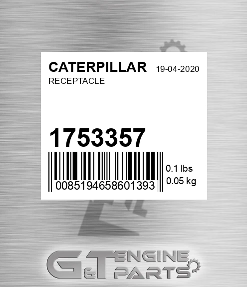1753357 CATERPILLAR Receptacle