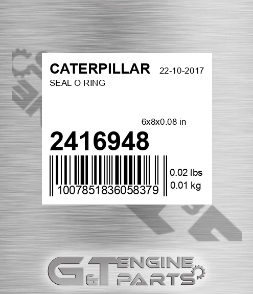 2416948 Seal O Ring for CATERPILLAR