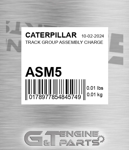 ASM5 CATERPILLAR Track Group Assembly Charge