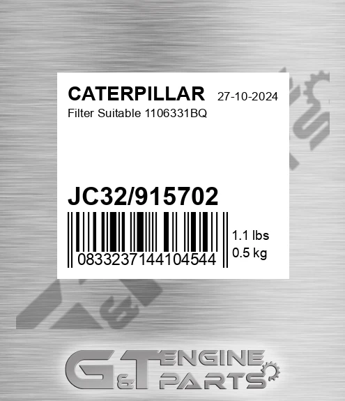 JC32/915702 Filter Suitable 1106331bq