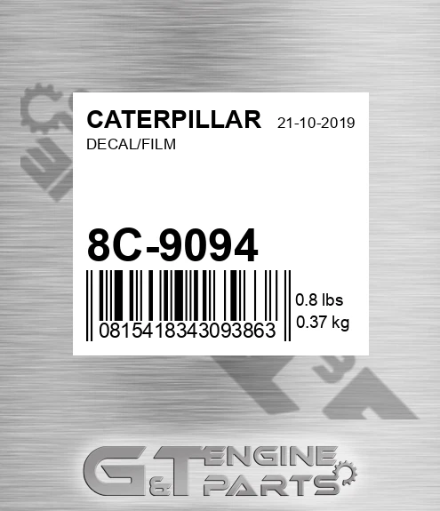 8C-9094 Decal/film for CATERPILLAR