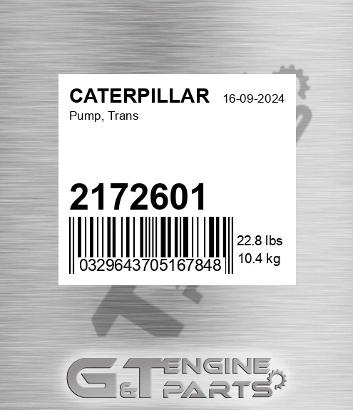 2172601 Pump, Trans for CATERPILLAR