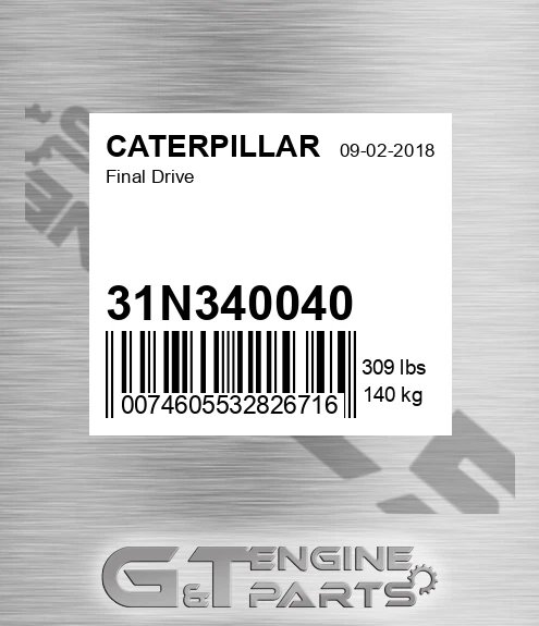31N340040 Final Drive for CATERPILLAR