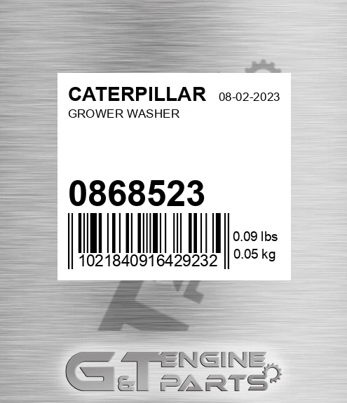 086-8523 Grower Washer for CATERPILLAR