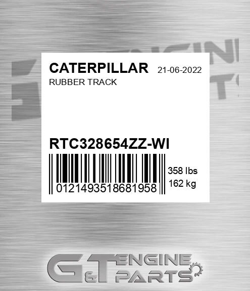 RTC328654ZZ-WI Rubber Track for CATERPILLAR