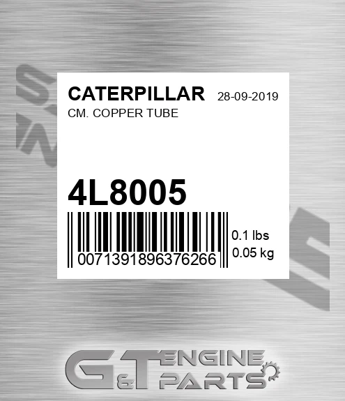 4L-8005 Cm. Copper Tube for CATERPILLAR