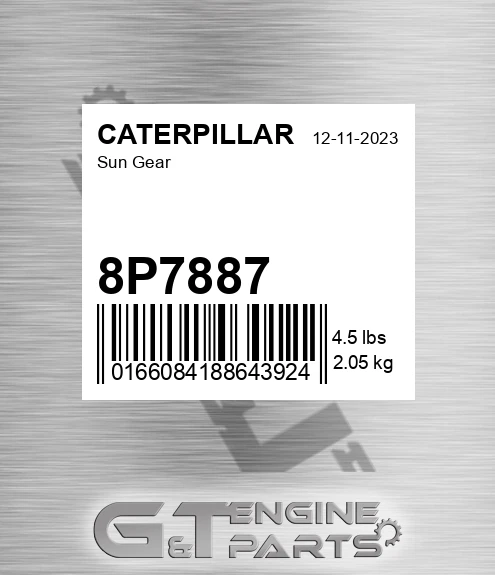8P7887 Sun Gear for CATERPILLAR