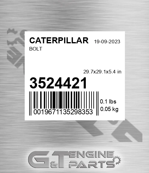 352-4421 Bolt for CATERPILLAR