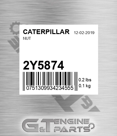 2Y-5874 Nut for CATERPILLAR