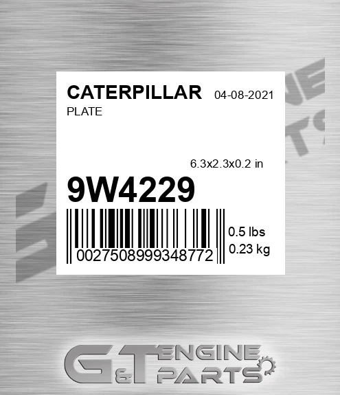 9W4229 Plate