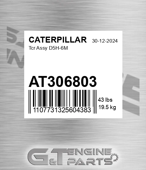 AT306803 Tcr Assy D5h-6m for CATERPILLAR