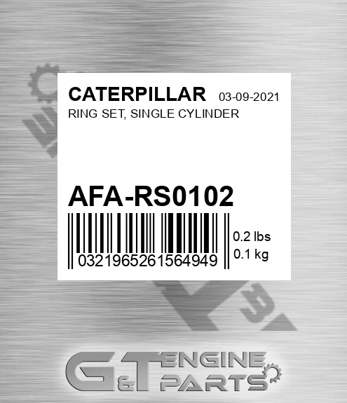 AFA-RS0102 Ring Set, Single Cylinder