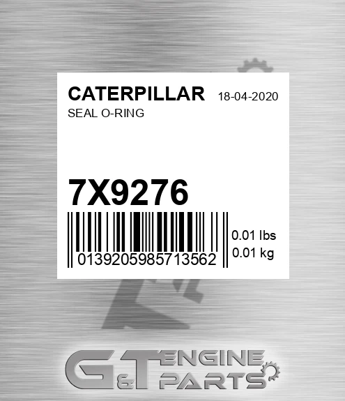 7X-9276 Seal O-ring for CATERPILLAR