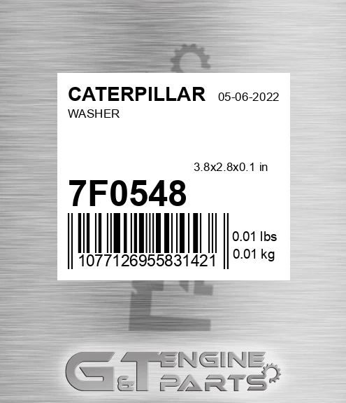 7F0548 Washer for CATERPILLAR